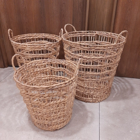 Canasto Banano Cónico rígido con manija calado grande 44x46