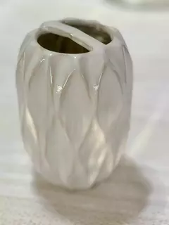 VASO PORTA CEPILLOS NATURAL ROMBOS - comprar online