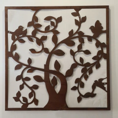 Friso oxido arbol 84x84cm