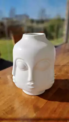 Florero Caras Adler Budda Vase grande blanco 27cm - comprar online