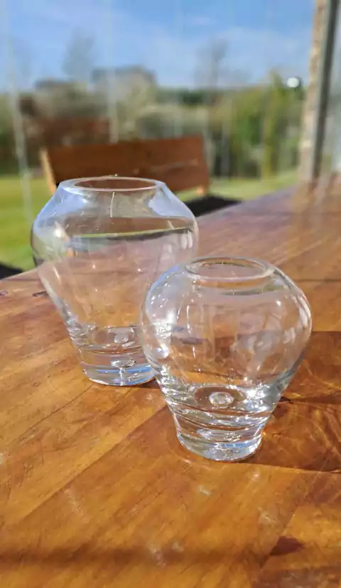 Florero de vidrio Drops chico 15cm