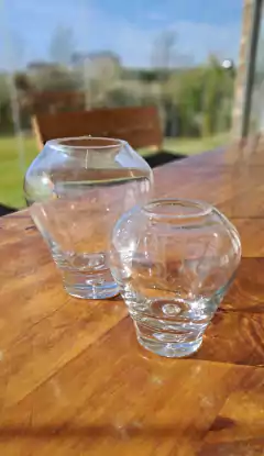 Florero de vidrio Drops grande 20cm