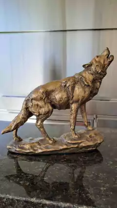 Escultura figura Lobo 28x28x12cm - tienda online