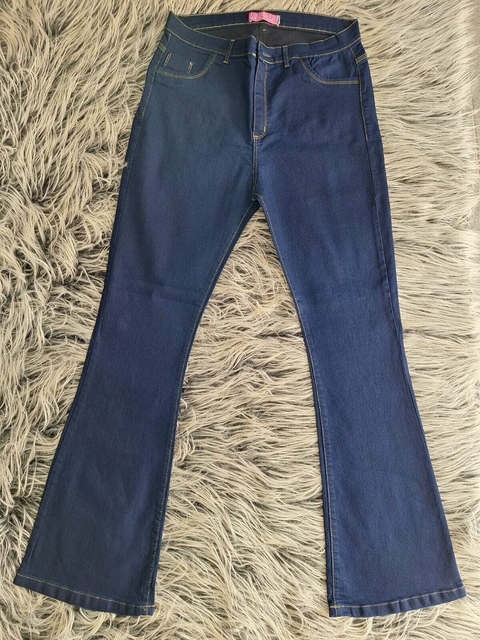 Jeans Oxford azul oscuro talles grandes elastizados