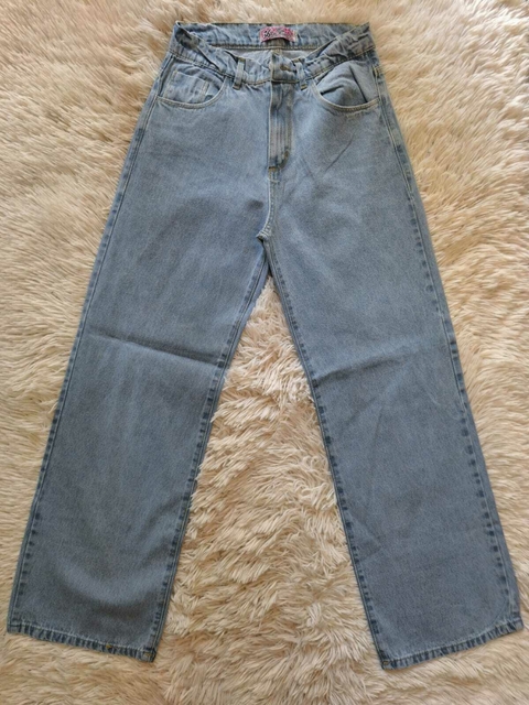 Jeans WIDE celeste liso clarito