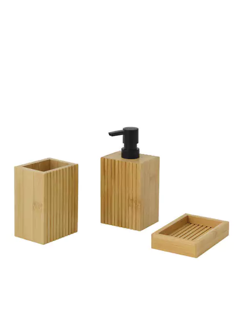 Set de baño simil madera
