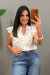 Camisa Babado Flor