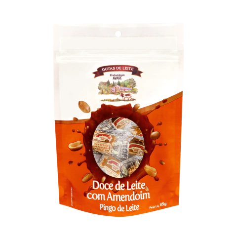 Pingo de Leite com Amendoim Stand Up 85g