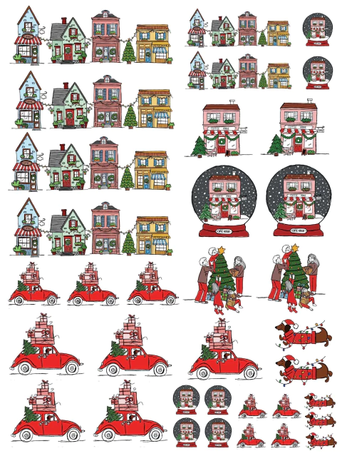 Arquivo Digital DTF UV Misto Natal parte 2 ( A4)