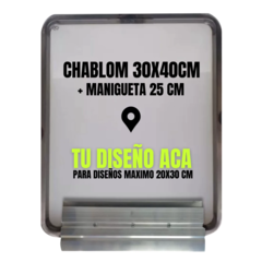 CHABLOM 30X40CM + MANIGUETA 25 CM CON TU DISEÑO MAX 20X30 CM /PREMIUM NO OXIDA / - comprar online