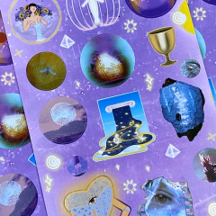 Plancha de Stickers troquelados | Cósmica - comprar online