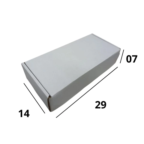 Caixa de Papelão Branco Montável 29 x 14 x 07