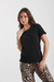 Remera Básica escote en U de Algodón peinado con tajitos a los costados. Art: 3725 - comprar online