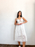Vestido de Encaje con pechera tejida al crochet. Art: 7100