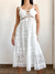 Vestido de Encaje con pechera tejida al crochet. Art: 7100 en internet