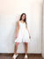 Vestido de Brodery bretel ancho con corte en la cintura. Art: 7106