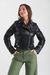 Campera Ecocuero cruzada con tachas, cierres en los puños y detalle de pespunte en la mangas. Art: 7271 - comprar online