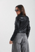 Campera de eco cuero cruzada con detalles de botones en el frente y detalles de alforza en las mangas ART:7272 - tienda online
