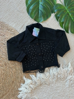 CAMPERA DE JEANS CON STRASS - comprar online