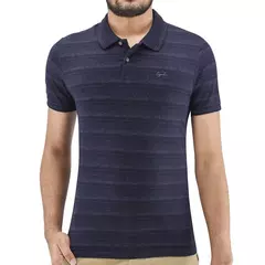 Camisa Polo Slim Original Ogochi- AZUL MARINHO ASSINATURA.