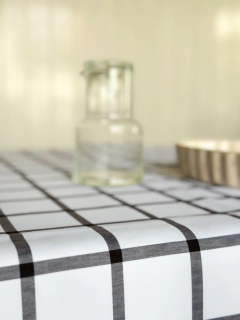 Imagen de Mantel Cuadrillé fino Negro