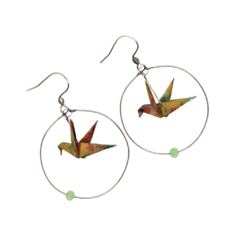 Aros colibrí origami - (copia) - Colectivo de diseño