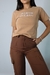 T-SHIRT ONLY RULES MARROM - Hello Girl Store