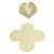 Forminha luxo 4 pétalas M amarelo candy 50 unidades - Tema Festas