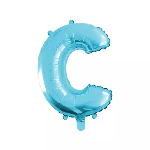 Balão metalizado letra C azul 40cm - Qfesta - comprar online