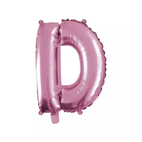 Balão metalizado letra D rosa 40cm - Qfesta - comprar online