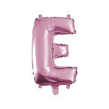 Balão metalizado letra E rosa 40cm - Qfesta - comprar online