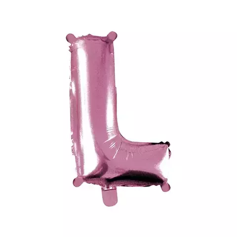 Balão metalizado letra L rosa 40cm - Qfesta - comprar online