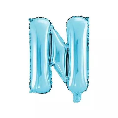 Balão metalizado letra N azul 40cm - Qfesta - comprar online