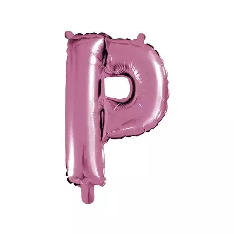 Balão metalizado letra P rosa 40cm - Qfesta - comprar online