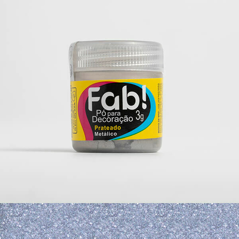 Pó para decoração Prata 3g - Fab - comprar online