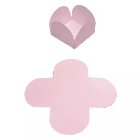 Forminha luxo 4 pétalas M rosa candy 50 unidades - Tema Festas