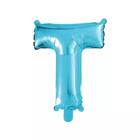 Balão metalizado letra T azul 40cm - Qfesta - comprar online