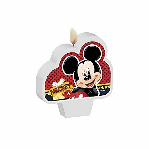 Vela temática plana Mickey Mouse 1 unidade Regina