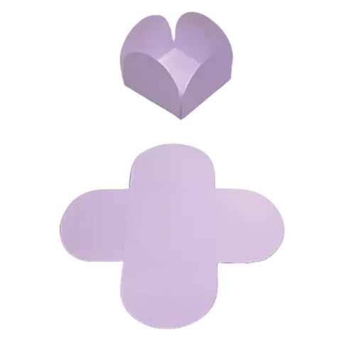 Forminha luxo 4 pétalas P violeta candy 50 unidades - Tema Festas