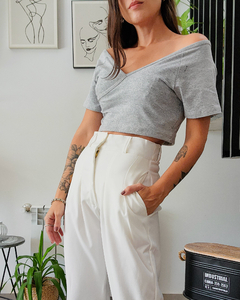 TOP DOBLE GRIS - comprar online