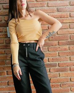 TOP UN SOLO HOMBRO BEIGE - Go Store