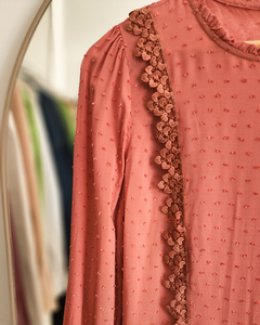 BLUSA PLUMETI TERRACOTA - tienda online