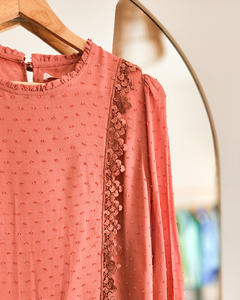 BLUSA PLUMETI TERRACOTA