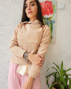 SWETER LIVIANO SHINE CAMEL - comprar online