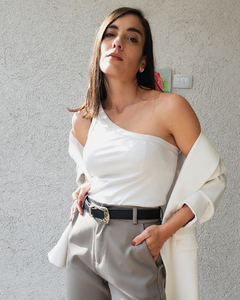 TOP UN SÓLO HOMBRO WHITE - comprar online