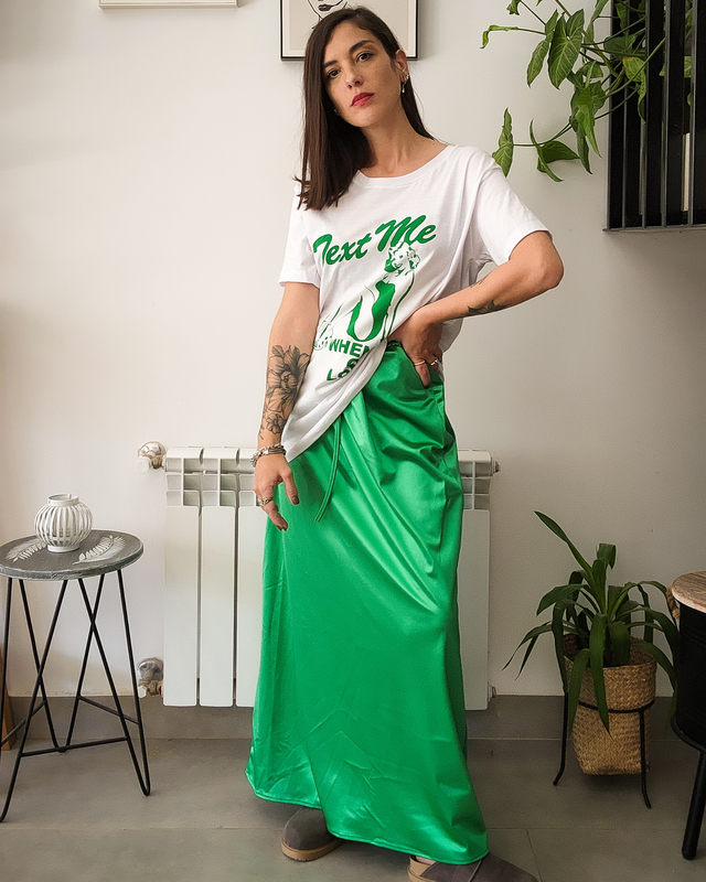 Falda Raso Verde thumbnail 2