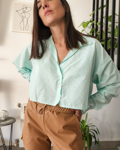 CAMISA CROP RAYAS - comprar online