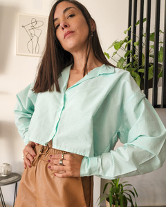 CAMISA CROP RAYAS - comprar online