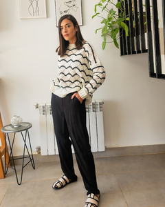 SWETER CALADO BLACK