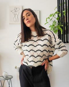 SWETER CALADO BLACK en internet